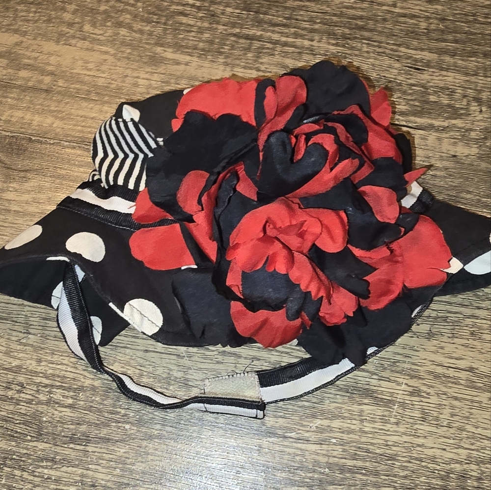 Jamie Rae Black Polkadot Hat Size 12 Months-2 Youth